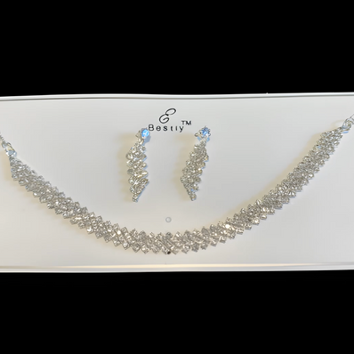 Rhinestone Shimmer Jewellery set
