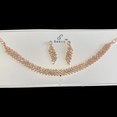 Rhinestone Shimmer Jewellery set
