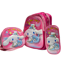 3pcs Pink School Backpack