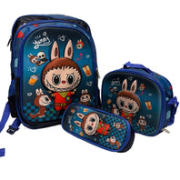 3pcs Labubu / Sonic School Backpack