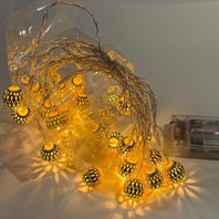 Small Gold & Silver Morrocan String Lights