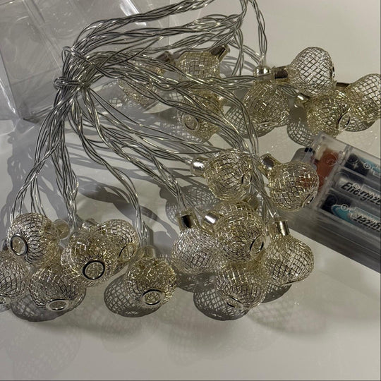 Metal Mesh Gold & Silver String Light