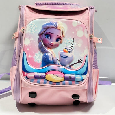 3D Pink Frozen School Backpack