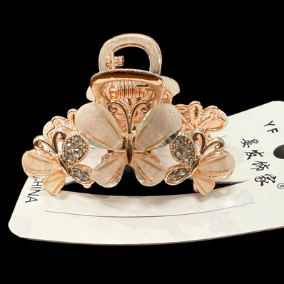 Rose Gold Crystal Hair Claw