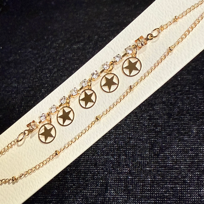 Double Star Chain Bracelet