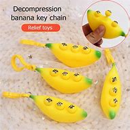 Banana Stress Ball Fidget keychain