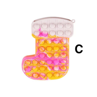 Push Pop Christmas Socks