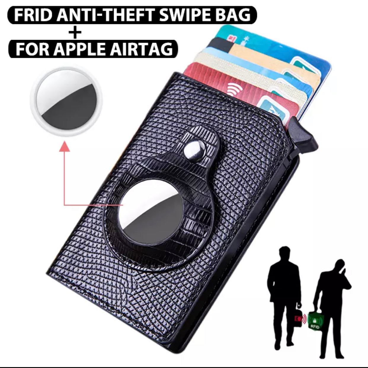 Pop-up Slim Pocket Wallet with Airtag Holder.
