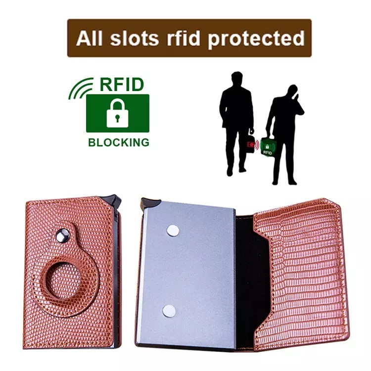 Pop-up Slim Pocket Wallet with Airtag Holder.