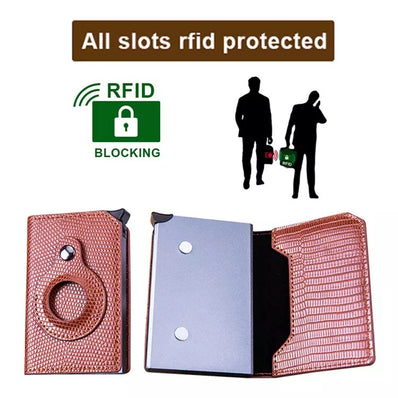 Pop-up Slim Pocket Wallet with Airtag Holder.