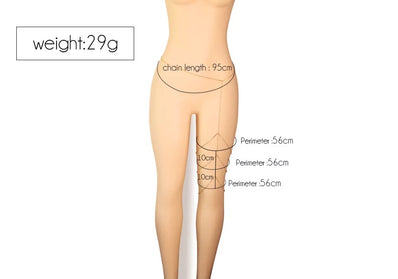 Thigh Body Chain Multi-layer crystal rhinestone