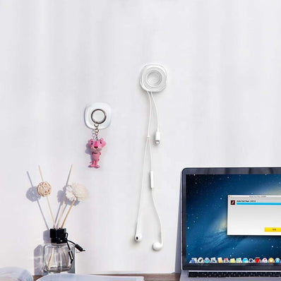 Nanotechnology wall Cell Phone support and charger organiser