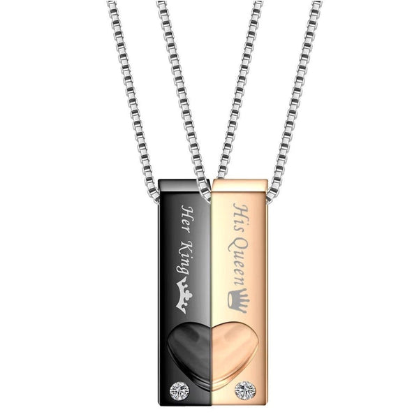 King and queen necklaces sales for couples
