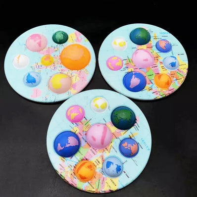 Earth Push Pop Bubble Fidget toy.