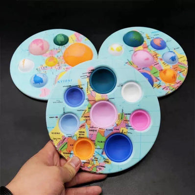 Earth Push Pop Bubble Fidget toy.