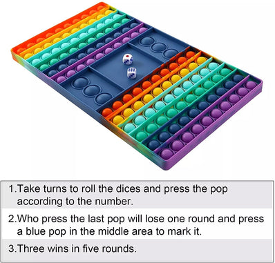 Pop Game Dice Fidget Toy Chest Board