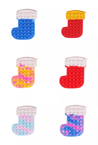 Push Pop Christmas Socks