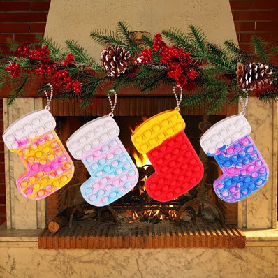 Push Pop Christmas Socks